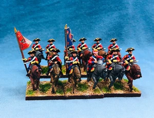 15 mm SYW Guerra de los Siete Años WGS pintado Británico 1er Dragón Guardias BB12 - Imagen 1 de 8