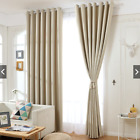 Pair Ready Made Thick Blackout Bedroom Window Curtains Thermal Eyelet Ring top
