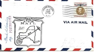 First Airmail Flight Cover Jamestown NY -  Cleveland OH June 23 1954 AAMC#94W55 - Picture 1 of 1