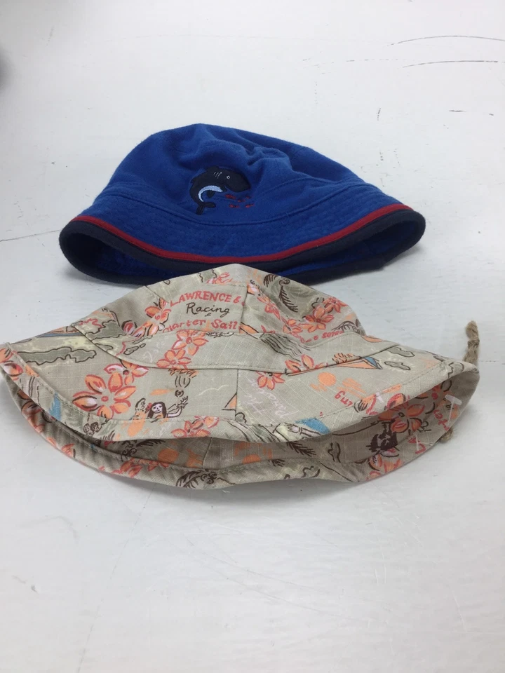 批量 2 件 Oshkosh 渔夫帽子 男婴 哇 2t-4t 老海军 3-6 快速免费送货 — 第 1/4 张图片