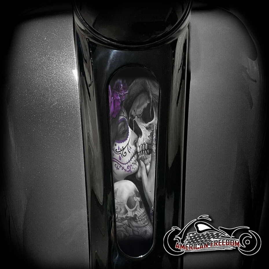 INSERTO DE TABLERO HARLEY DAVIDSON 8 PULGADAS STREET GLIDE & ROAD GLIDE - Púrpura DEATH KISS Foto 1 de 1