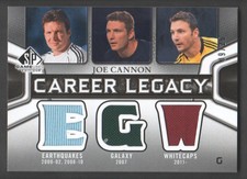 2011 SP Game Used Soccer Career Legacy Triple Jersey #JC Joe Cannon Jersey /25