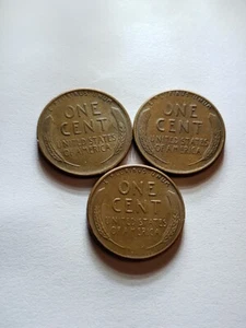 1947-S, 1953-S, and 1953-S Lincoln Wheat Cent Pennies - Picture 1 of 2