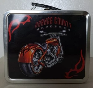 Collectible Orange County Lunch Box Metal Tin Custom Logo Motorcycle 2004 - Picture 1 of 6