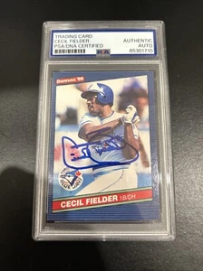 Cecil Fielder Autograph 1986 Donruss Rookie Trading Card #512 (PSA) - Picture 1 of 2