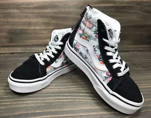 Vans Girls SK8 Hi Zip Sneakers Garden Floral/True White Size 10.5C Kids - Picture 1 of 8