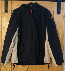 Y2K Abercrombie and Fitch Saranac Lake Jacket Navy Blue Windbreaker Zip S - Picture 1 of 6