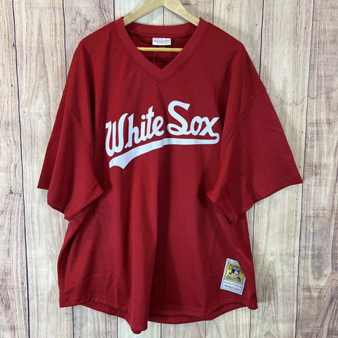 Mitchell Ness Chicago White Sox Mesh #72 FISK Baseball Jersey Sz 60 4XL Rare Cover