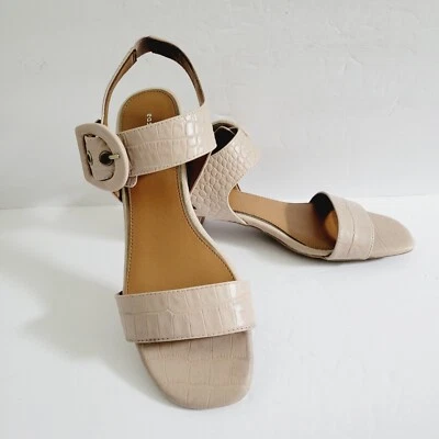 Sandalias informales Easy Spirit Selina beige tacón bloque talla 9 Foto 1 de 4