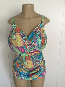 Sunsets Fiji Sandbar Rib Underwire Tankini Size 40G/38H - Picture 1 of 8