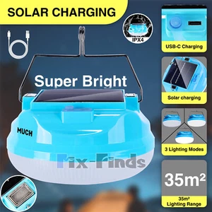 3 Modes Solar Hanging Light Camping Outdoor Light Lamp Lantern USB Rechargeable - Picture 1 of 14