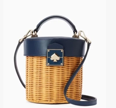 Kate Spade Rumi Wicker NightCap Medium Trunk Handbag WKRU 6861 - NWT - Image 1 of 4
