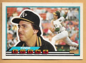 TODD BURNS OAKLAND ATHLETICS #10 - TOPPS BIG 1989
