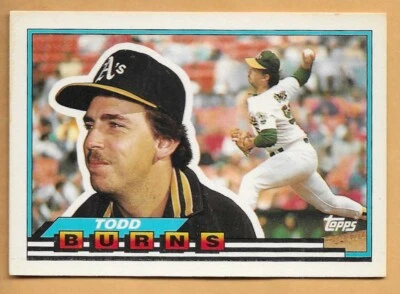 TODD BURNS OAKLAND ATHLETICS #10 - TOPPS BIG 1989 - Image 1 of 2
