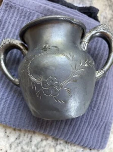 Columbia’s Quadruple Silver Company Antique Vessel 4”x5” Bent And Perfect - Picture 1 of 11