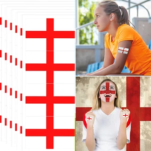 Flag Stickers England St George Cross Paper Decals 6x4cm Patriotic Party 20-100x - Picture 1 of 15