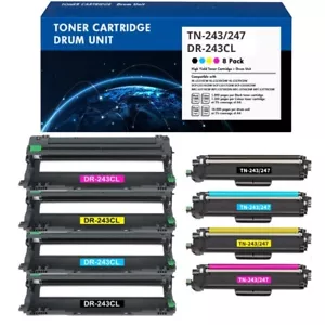 Lot Toner TN243 TN247 / Drum DR-243CL fits for Brother HL-L3210CW DCP-L3550CDW - Picture 1 of 19