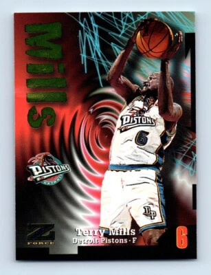 1997-98 SkyBox Z-Force Terry Mills Detroit Pistons #17 - Image 1 of 2
