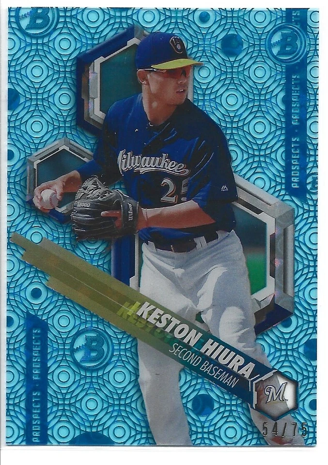 2018 Bowman High Tek Prospects Blue /75 Keston Hiura PHT-KH - Image 1 of 1