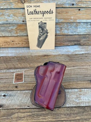Vintage Don Hume H720  OT Brown Leather Paddle Holster For S&W 4563 TSW - Image 1 of 2