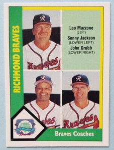 1990 CMC Richmond Braves Leo Mazzone/Sonny Jackson/John Grubb #278
