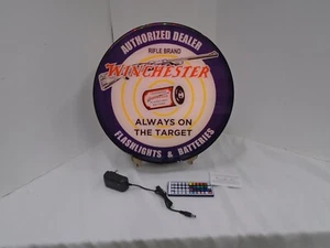 Winchester Flashlights Round LED Display lighted sign lightbox Wall Hanging - Picture 1 of 4