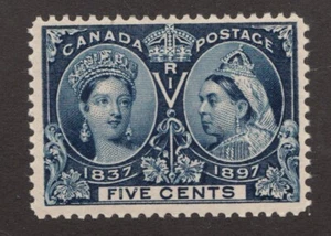 1897 Canada Sc# 54 - 5¢ Queen Victoria's Diamond Jubilee - MNH  - Picture 1 of 1