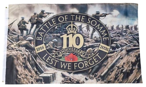 Battle of the Somme 110th Anniversary Flag 2026 Navy Army RAF British GB UK WW1 - Picture 1 of 1