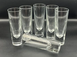 Vintage Carlo Moretti Italian Clear Bullet 7" Brunch Cocktail Glasses Set Of 6 - Picture 1 of 14