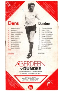 Aberdeen v Dundee 1973-1974 Scottish League 08/09/1973 - Picture 1 of 2