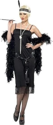Ladies 1920s Black Flapper Costume — 第 1/3 张图片