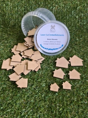 3mm MDF Laser Cut House Embellishments - Image 1 of 4