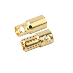 Racers Edge 6mm Gold Plated Banana Plugs, Male & Female (5 pair) - RCE1666 - Picture 1 of 1