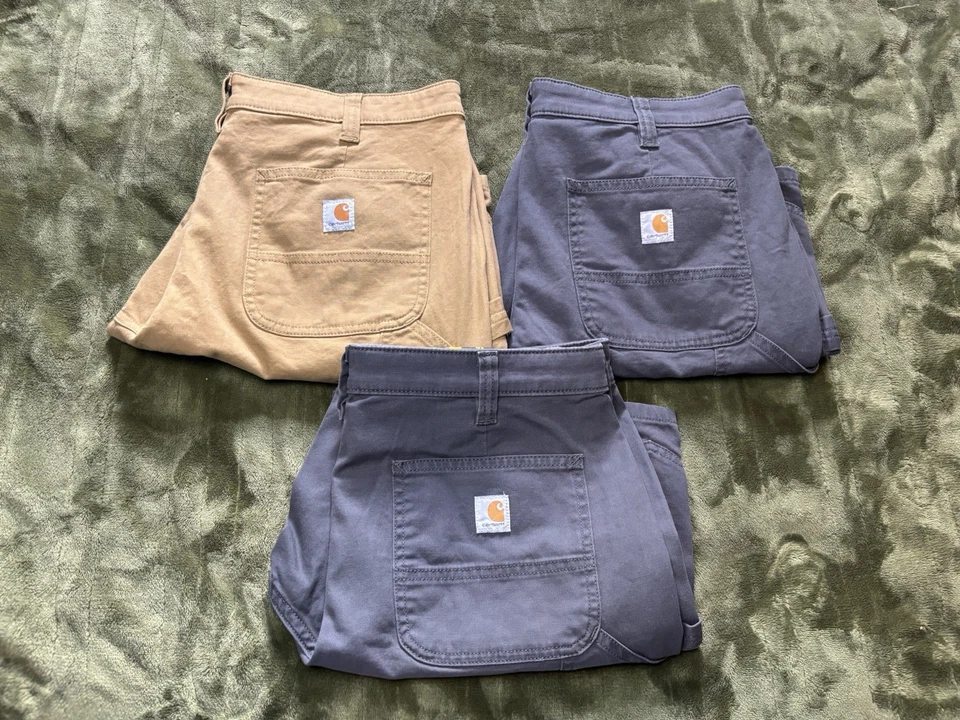 Carhartt шорты лот из 3 женщин 10 бежевый серый Workwear холст открытый плотник - Изображение 1 из 4