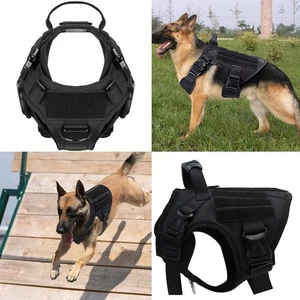 US Tactical Police K9 Training Dog Harness Military Adjustable Nylon Vest Large - Picture 1 of 6