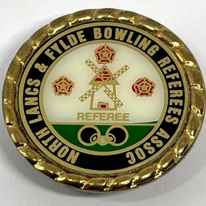 North Lancashire & Fylde Bowling Referees Association Pin Badge Bowls Club Sport - Picture 1 of 2