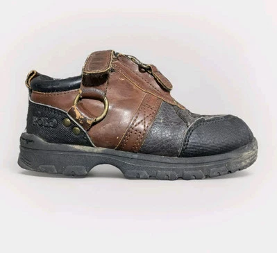 Sapatos de caminhada masculinos de couro Ralph Lauren Oxfordble III tamanho 10c (criança) - Imagem 1 de 4