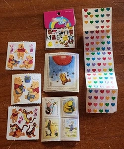 Lot Of 10 Vtg Sandylion Stickers 1980s Grossman Heart Pooh Stuck On You - Picture 1 of 11