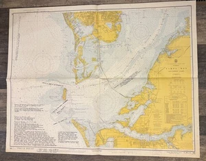 Vintage Southern Tampa Bay Karte CGS 586 Florida Maritime Nautical - Bild 1 von 19