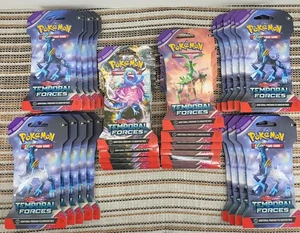 Lotto di 30 buste con maniche Pokemon Scarlatto e Viola Forze Temporali - Foto 1 di 2
