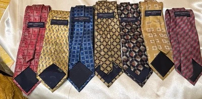 Lot of 7 - 100% silk men's ties Umo Lorenzo - Nice Patterns - Image 1 of 3