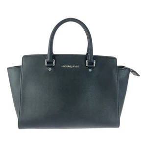 Michael Kors Selma EY1508 Tote Bag handbag Black Black SilverHardware leather - Picture 1 of 10