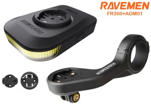 RAVEMEN LED Bike Front Light Mount for Garmin Wahoo USB Rechargeable FR300+AOM01 - Picture 1 of 19