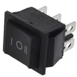 INTERRUTTORE DEVIATORE 3 POSIZIONI ON OFF ON PLASTICA METALLO AUTO MOTO - Foto 1 di 8