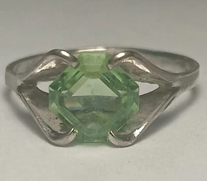 Vintage Sterling Silver & Emerald ESPO Joseph Esposito Ring Size 7 - Picture 1 of 8