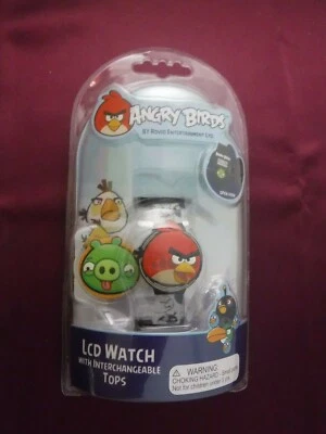 BRAND NEW SEALED! Angry Birds LCD Watch Interchange Tops Red Green Pig FREE SHIP - Image 1 of 2