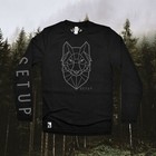 Setup® Trail Dog MTB Jersey - Long Sleeve FastDry Mountain Bike Top in Fox Black