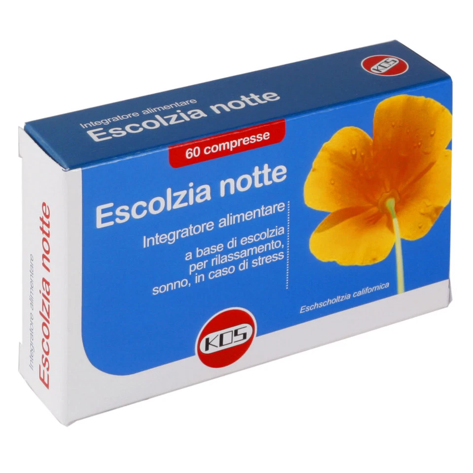 Escolzia notte per dormire bene - 60 compresse KOS  - Spedizione 24h - Immagine 1 di 1