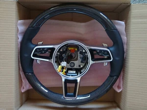 PORSCHE MACAN S TURBO OEM ORIGINAL PORSCHE NEW M F CARBON FIBER STEERING WHEEL   - Picture 1 of 12