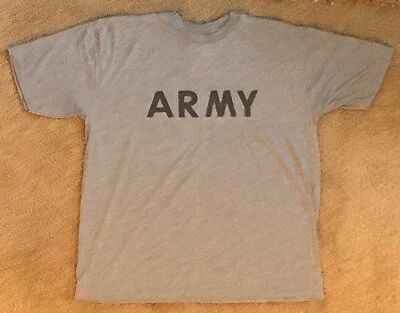 TOTALMENTE NUEVO Ejército Edición Ejército Excedente Camiseta Uniforme Fitness Manga Corta Gris Foto 1 de 4